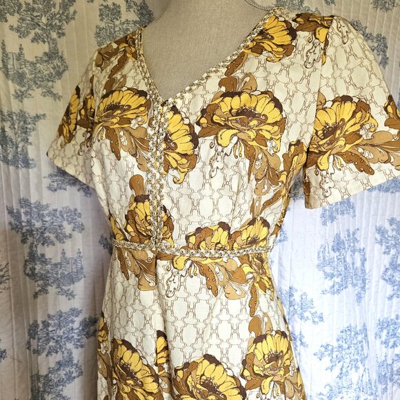 Size M Short Sleeve Knee Length Dress Cotton NEW - Picture 3 of 9